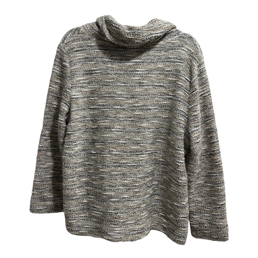 Ruby Rd. metallic boxy cowl neck beachy coastal cozy spring summer sweater - Picture 9 of 11